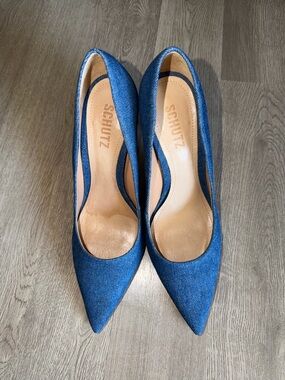 Schutz denim heels
